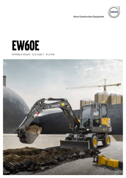 Volvo Brochure Compact Excavator EW60E Czech