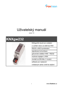 Uživatelský manuál KNXgw232