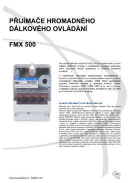 Technická specifikace FMX500