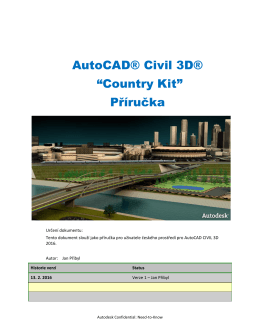 AutoCAD® Civil 3D® “Country Kit” Příručka