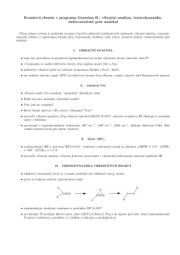 cvičení kvantová chemie II.