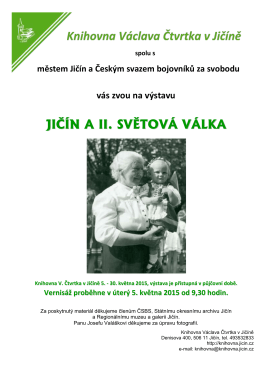 JIČÍN A II. SVĚTOVÁ VÁLKA - Knihovna Václava Čtvrtka Jičín