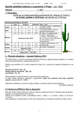 Věstník č. 217 - Spolek pěstitelů kaktusů a sukulentů