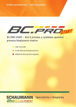 bc.pro start - Bioplyn