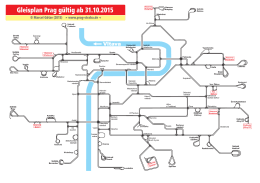 Gleisplan Prag gültig ab 31.10.2015