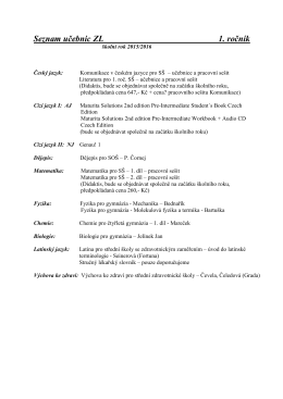 Seznam učebnic Lyceum 1