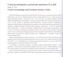 Czech Gerontologic and Geriatric Society CzMA