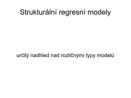 Strukturální regresní modely