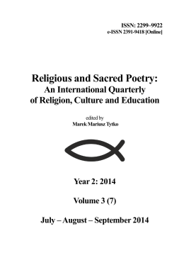 ISSN: 2299–9922 - Religious and Sacred Poetry