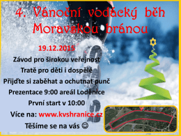 4. Vánoční běh Moravskou bránou