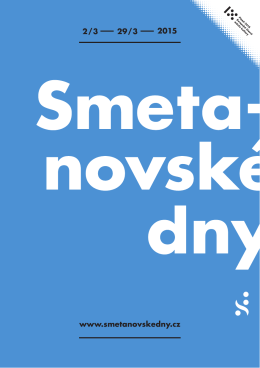 Programový leták festivalu Smetanovské dny 2015 (*, 145 kB)