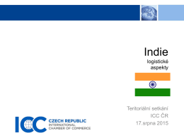 logistické aspekty Teritoriální setkání ICC ČR 17.srpna 2015