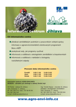 Informační centrum Jihlava www.agro−envi−info.cz