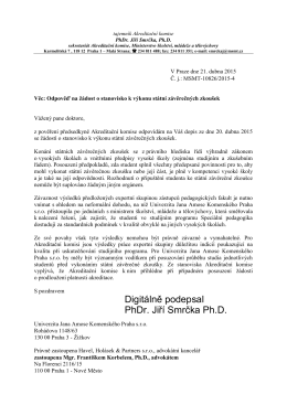 Digitálně podepsal PhDr. Jiří Smrčka Ph.D.