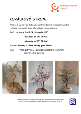Korálkový strom - Rodinné centrum Litomyšl