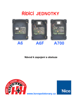 Nice A6, A6F, A700 - Kovopolotovary.cz