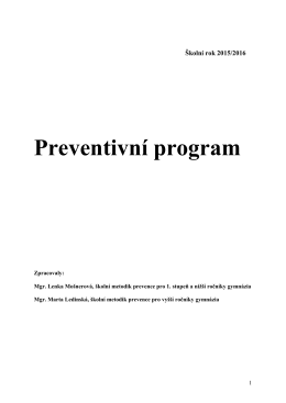 Preventivní program 2015/2016