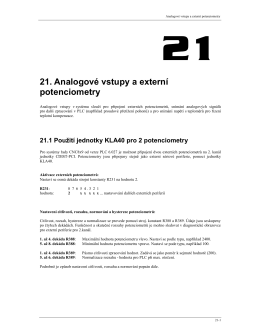 21. Analogové vstupy a externí potenciometry