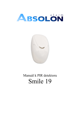 Popis Smile 19 - Alarm Absolon, spol. s .ro