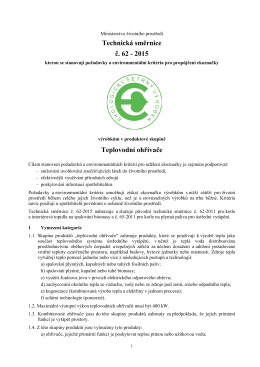 2015 Teplovodní ohřívače - CENIA, česká informační agentura