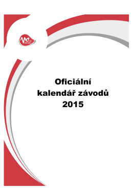 Oficiální kalendář závodů 2015