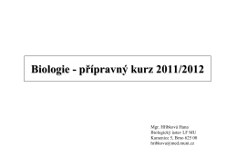 Biologie - přípravný kurz 2011/2012