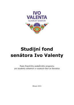 Studijní fond senátora Ivo Valenty