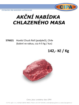 Ideální tipy na denní menu - kvalitní maso od firmy CIPA