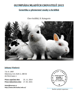 Genetika a plemenné znaky u králíků