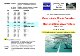 Cena města Mladé Boleslavi a Memoriál Miroslava Tottera