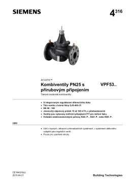 Product data sheet Combi valves, flanged connections