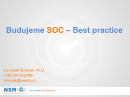 Budujeme SOC – Best practice