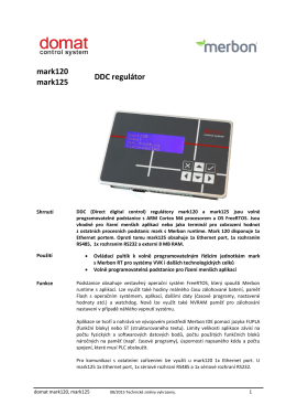 mark120 mark125 DDC regulátor