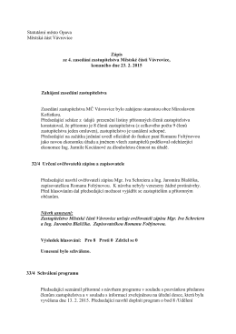 usnesení 4.zasedání zastupitelstva MČ Vávrovice(PDF: 626.33 kB)