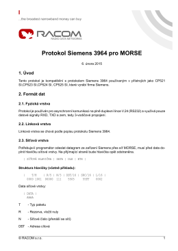 Protokol Siemens 3964 pro MORSE