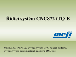 CNC872 - MEFI, sro