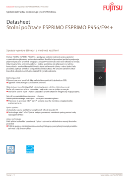 Datasheet Stolní počítače ESPRIMO ESPRIMO P956/E94+