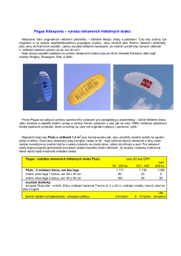 Pegas Kitesports – výroba reklamních řiditelných