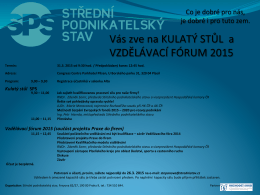 KS pozvánka Plzeň 31032015 - Střední podnikatelský stav