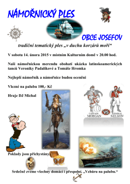 Námořnický ples obce Josefov – plakát