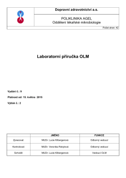 Laboratorní příručka OLM