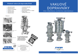 Přehled vakuových dopravníků, 2 strany,