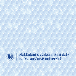Brožura Nakládání s výzkumnými daty na Masarykově univerzitě
