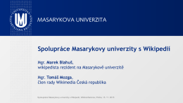 Spolupráce Masarykovy univerzity a Wikipedie