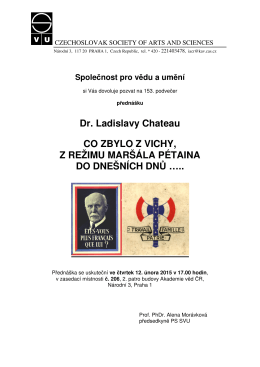 Dr. Ladislavy Chateau CO ZBYLO Z VICHY, Z REŽIMU