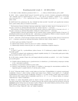 Kombinatorické etudy 3 – LS 2014/2015