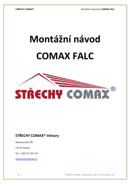Montážní návod COMAX FALC