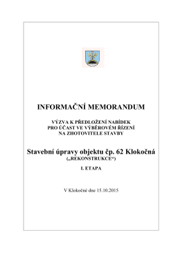 Informační memorandum
