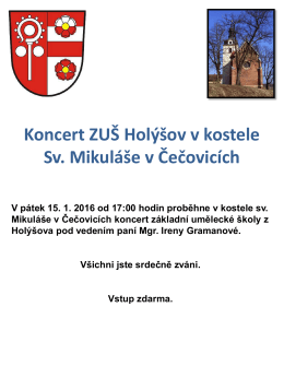 Koncert v kostele sv.Mikuláše v Čečovicích
