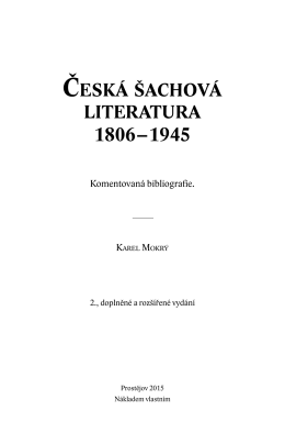 Česká šachová literatura 1806–1945